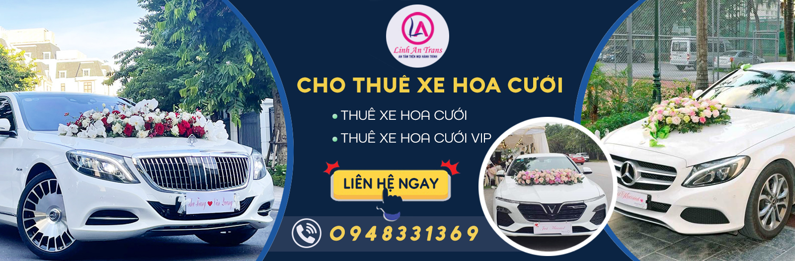 Linh An - Chuyên thuê xe Hoa Cưới - Xe Hoa Vip